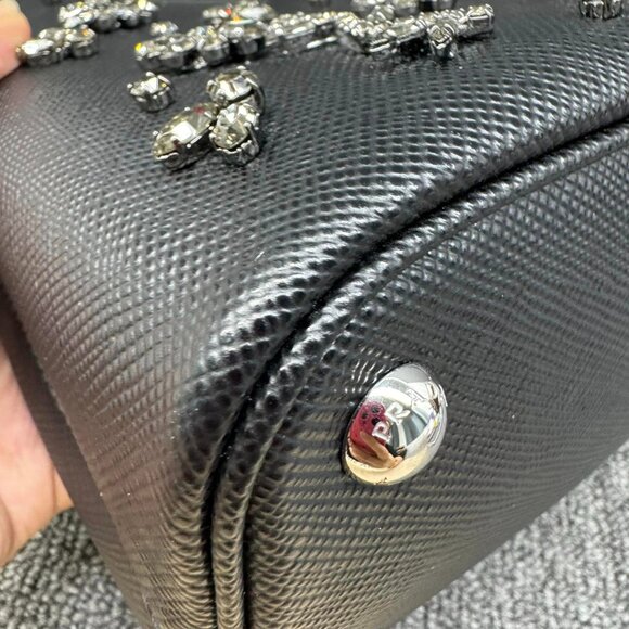 100% Authentic Prada Blue Panier Shoulder Bag - Picture 9 of 14